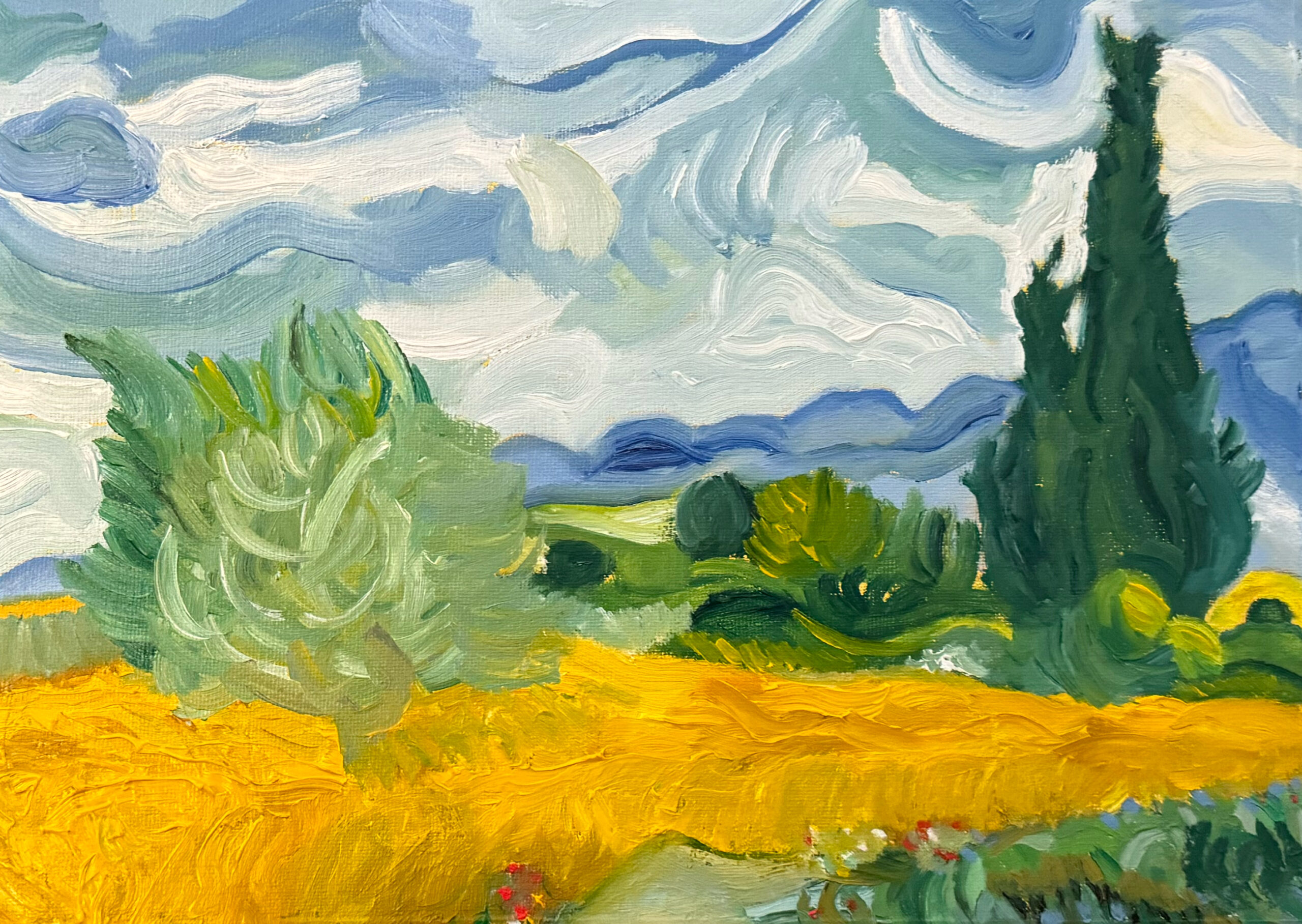 Van Gogh Recreation, oil painting, 5